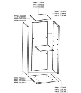7325748 Panel Lateral (negro) para 6502