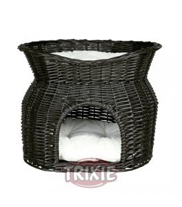 Trixie Cueva Mimbre,Cama Arriba,2Cojines, 54×43×37cm