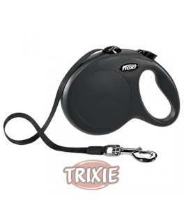 Trixie Flexi New CLASSIC, Cinta, L, 8 m, Negro