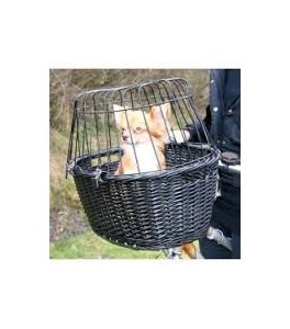 Trixie Cesta bicicleta mimbre osc., rejilla, 50×41×35cm