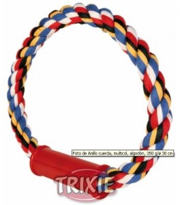 Trixie Anillo cuerda multicolor de algodón