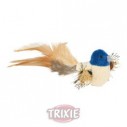 Trixie Pájaro con plumas y Catnip, Peluche, 8 cm