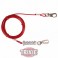Cable plastificado con muelle, 8 m., Rojo
