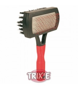 Carda, mango plástico, doble cara, 10 x17 cm