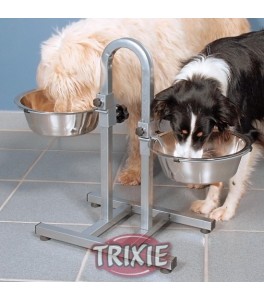 Trixie Soporte barra curvada, 2 comederos 2.8 lts