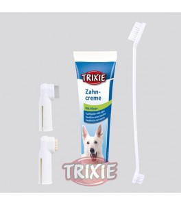 Trixie Set higiene dental, Pasta y cepillos dedos