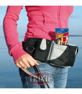 Trixie Cinturón bolsa nylon extra, 62?125cm, ngr/Gris