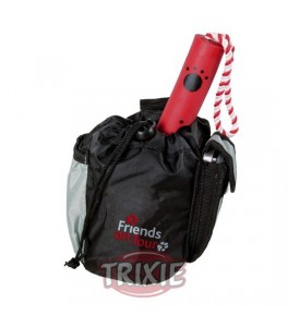 Trixie Mochila nylon porta juguetes, ø 10×15 cm, Negro