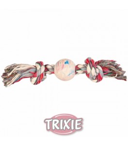 Trixie Cuerda juego c/pelota caucho nat., 36 cm,ø 7 cm