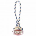 Trixie Denta Fun pelota con cuerda algodón, ø 7 cm,24 cm