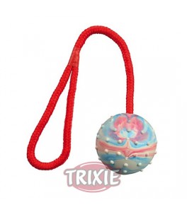 Trixie Pelota con cuerda, caucho natural, ø 6 cm,30 cm