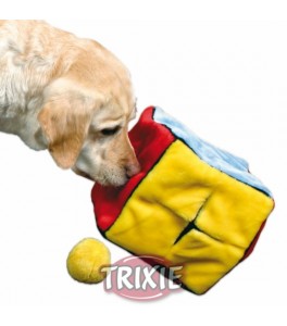 Trixie Cubo peluche con 4 pelotas peluche, 21 cm