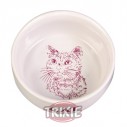 Trixie Comed. cerámico gatos, motivos, 0.3 l/ø 11 cm, bl.