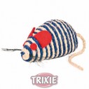 Trixie Ratón de cuerda sisal, con Catnip, 10 cm
