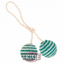 Trixie 2 Pelotas cuerda sisal con Catnip, ø 4 cm