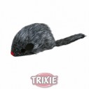 Trixie Ratón forrado de pelo Largo Saltarín 8.5 cm, Gris