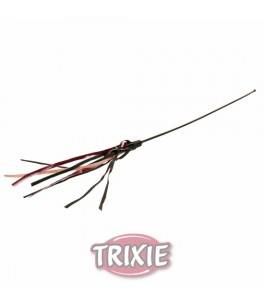 Trixie Vara de juego, con plumero de cuero, 65 cm
