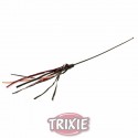 Trixie Vara de juego, con plumero de cuero, 65 cm