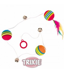 Trixie 3 Pelota Arcoiris, elástico, ø 3.5 cm,80 cm