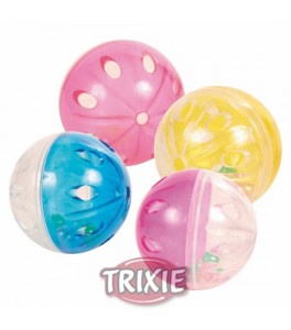 Trixie 4 Pelotas sonajero, plástico, ø 4.5 cm