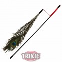 Trixie Varita juego con pluma Pavo Real 47 cm
