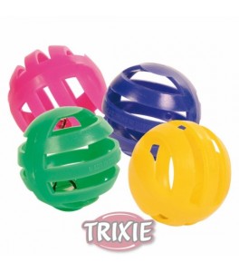 Trixie 4 Pelotas sonajero, plástico, ø 4cm, multicolor