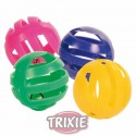 Trixie 4 Pelotas sonajero, plástico, ø 4cm, multicolor