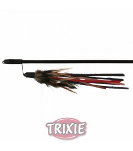 Trixie Varita juego con plumero con cuero y plumas 50 cm