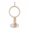 Trixie Anilla algodón y bola madera, gancho, ø 24 cm