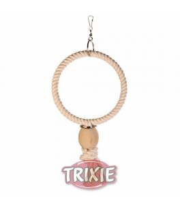 Trixie Anilla algodón y bola madera, gancho, ø 16 cm