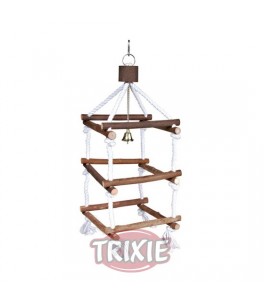 Trixie Escalera pájaros, Natural Living, 51 cm, con gancho