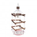 Trixie Escalera pájaros, Natural Living, 51 cm, con gancho