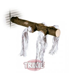 Trixie Percha con blco.con cuerdas, 25 cm,ø 25 mm