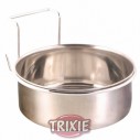 Trixie Comed/bebed acero, con gancho, 0.9 l, ø 14.5cm