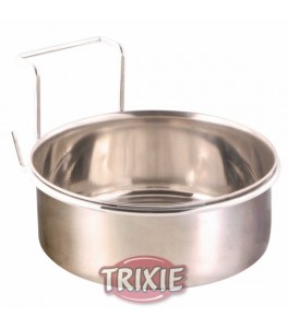 Trixie Comed/bebed acero, con gancho, 0.9 l, ø 14.5cm