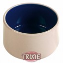 Trixie Comedero cerámico, 100 ml, ø 7 cm, Azul/Crema