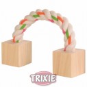 Trixie Cuerda juego con tacos madera roedores, 20 cm