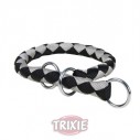 Trixie Estrangulador Cavo talla S-M de color Negro/plata para perro