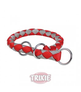 Trixie Estrangulador Cavo talla S-M de color Rojo/plata para perro