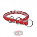 Trixie Estrangulador Cavo talla M de color Rojo/plata para perro