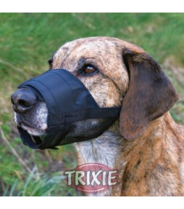 Trixie Bozal nylon con malla cosida talla S-M de color negro