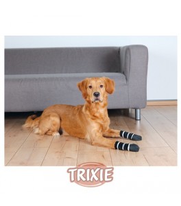 Trixie Calcetines antideslizantes talla S-M de color negro, 2 uds para perro