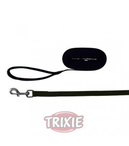 Trixie Ramal Tracking de5 m,20 mm, color negro para perro