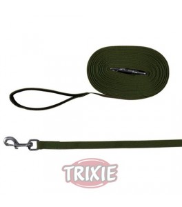 Trixie Ramal Tracking de 10 m,20 mm, color verde para perro