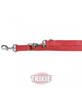 Trixie Ramal Premium Ajustable doble, M-L de color rojo