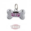 Trixie Placa Identificativa, forma hueso, 35x20 mm para perro