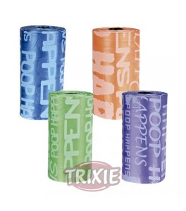 Trixie 8 Rollos de 20 bolsas, colores surtidos para perro