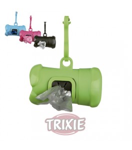Trixie Dispensador plástico huesito, colores surtidos, incluye 15 bolsas