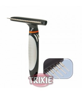 Trixie Rastrillo metálico para pelo largo, 10x15cm para perro
