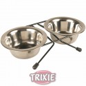 Trixie Set comederos acero inoxidable